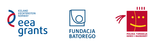 Loga Fundacji Batorego, Polskiej Fundacji Dzieci i Młodzieży oraz funduszy EOG